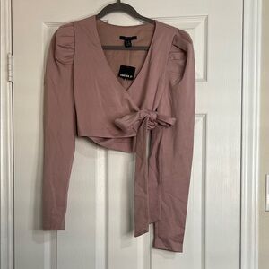 Forever 21 Dusty Rose Wrap Blouse